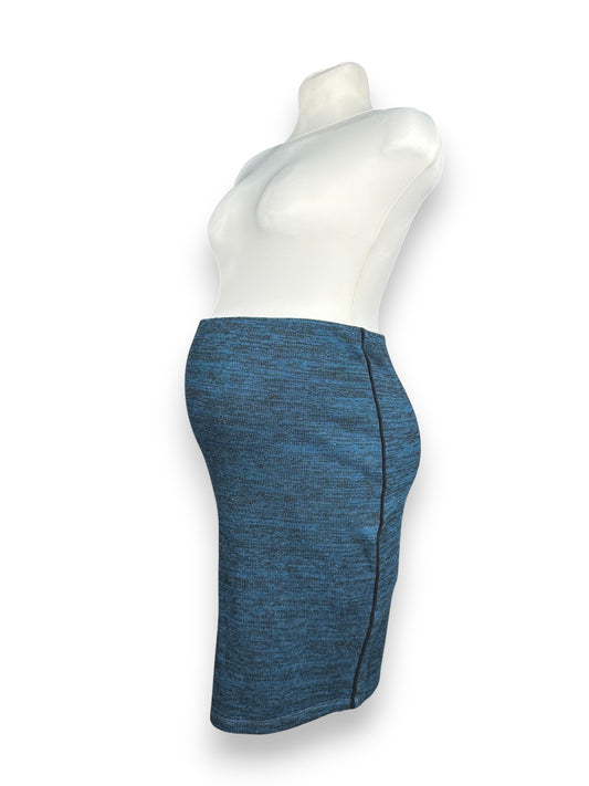 Saia Malha Azul Grávida Tam S