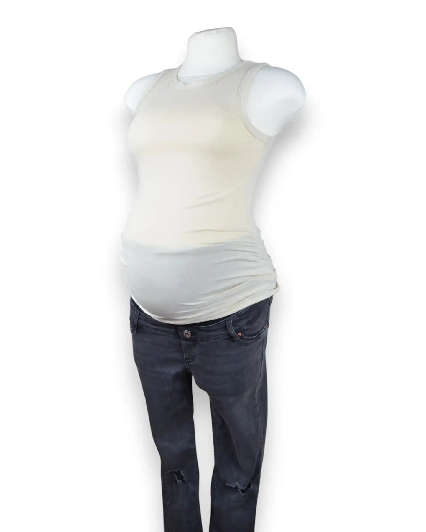 Camiseta Beige Embarazada H&M - XS