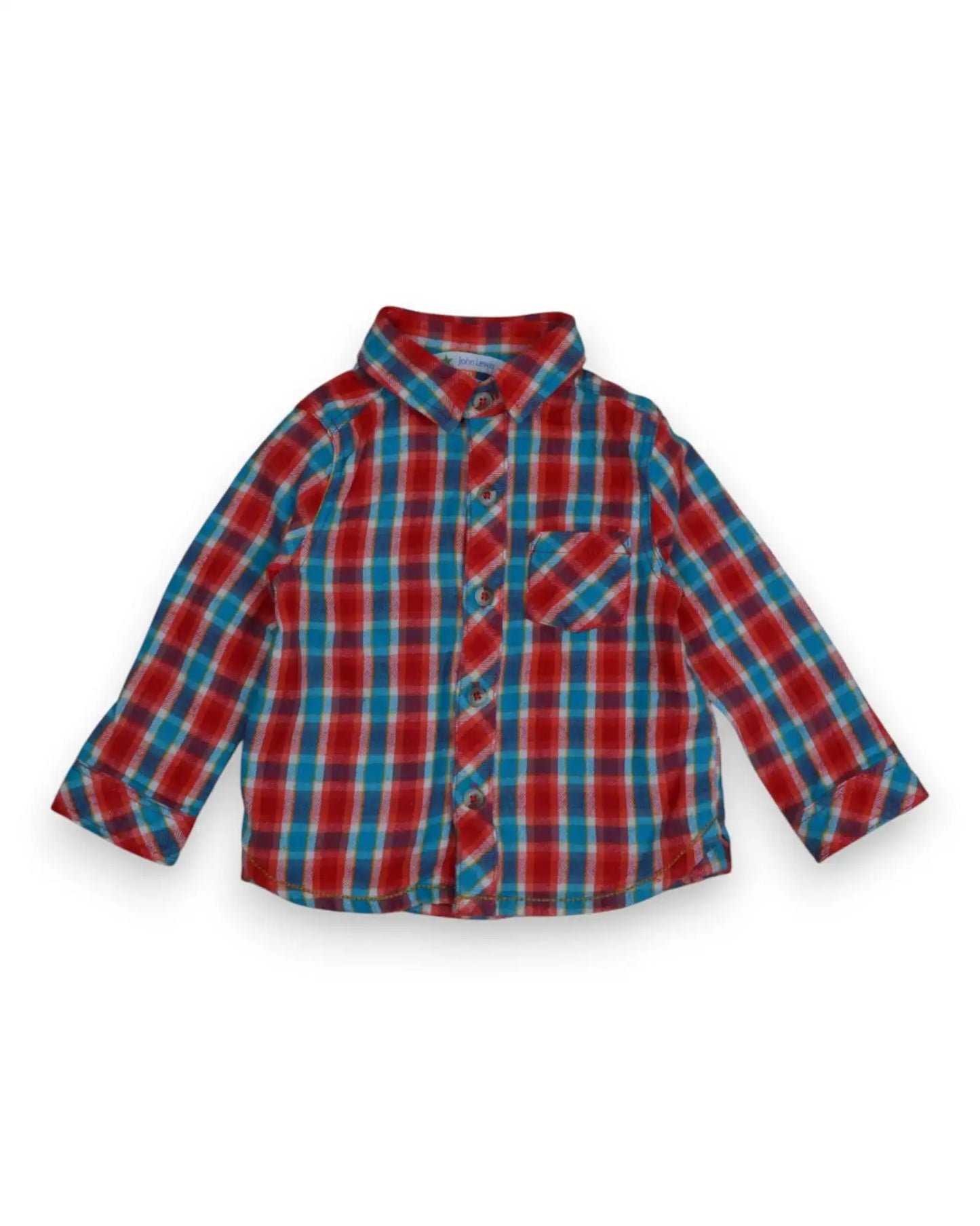 Camisa a cuadros de franela JOHN LEWIS - 9-12 Meses