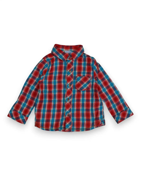 Camisa Xadrez Flanela JOHN LEWIS - 9-12 Meses