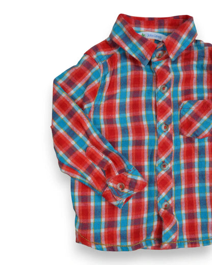Camisa a cuadros de franela JOHN LEWIS - 9-12 Meses