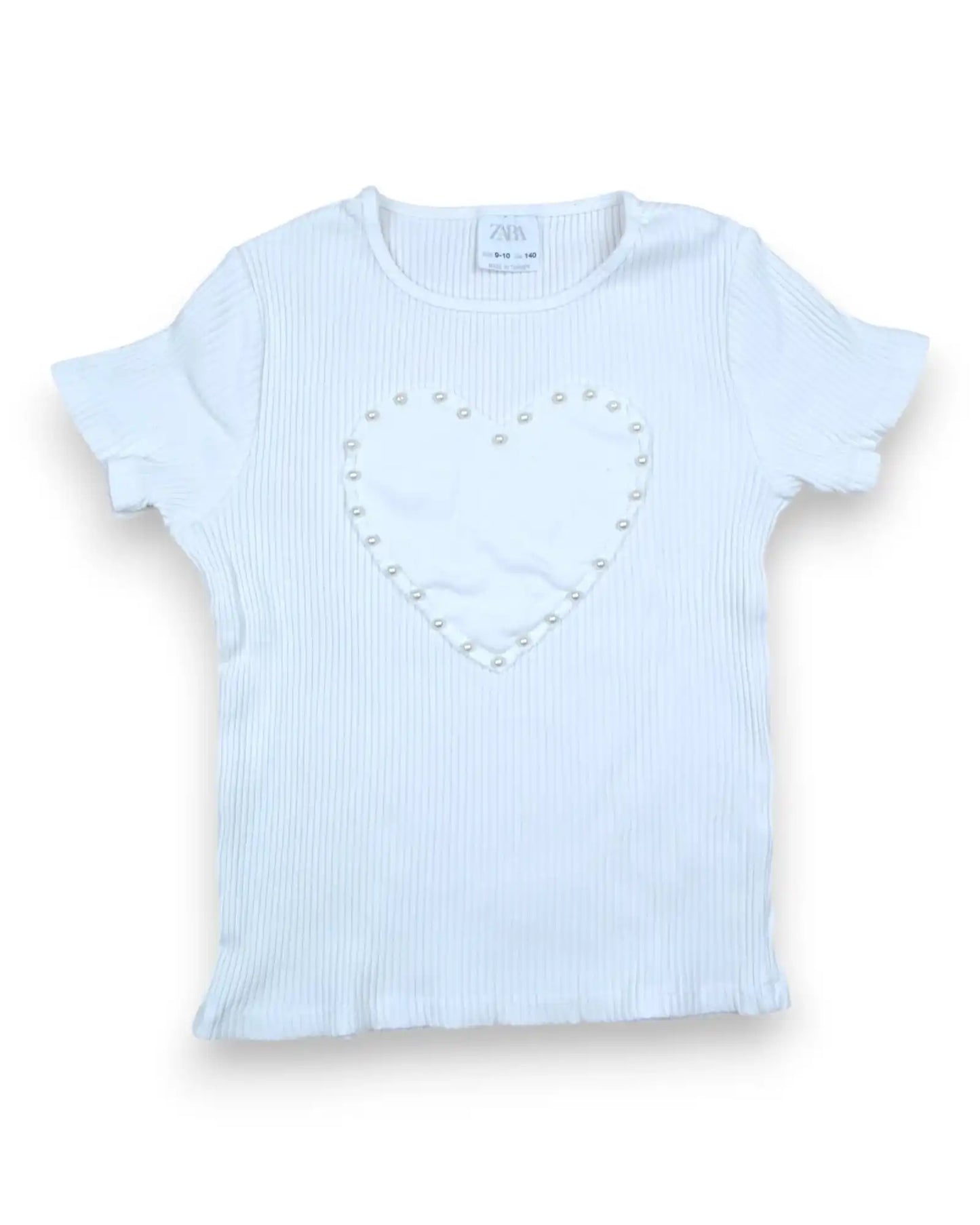 T-Shirt Branca ZARA - 9-10 Anos