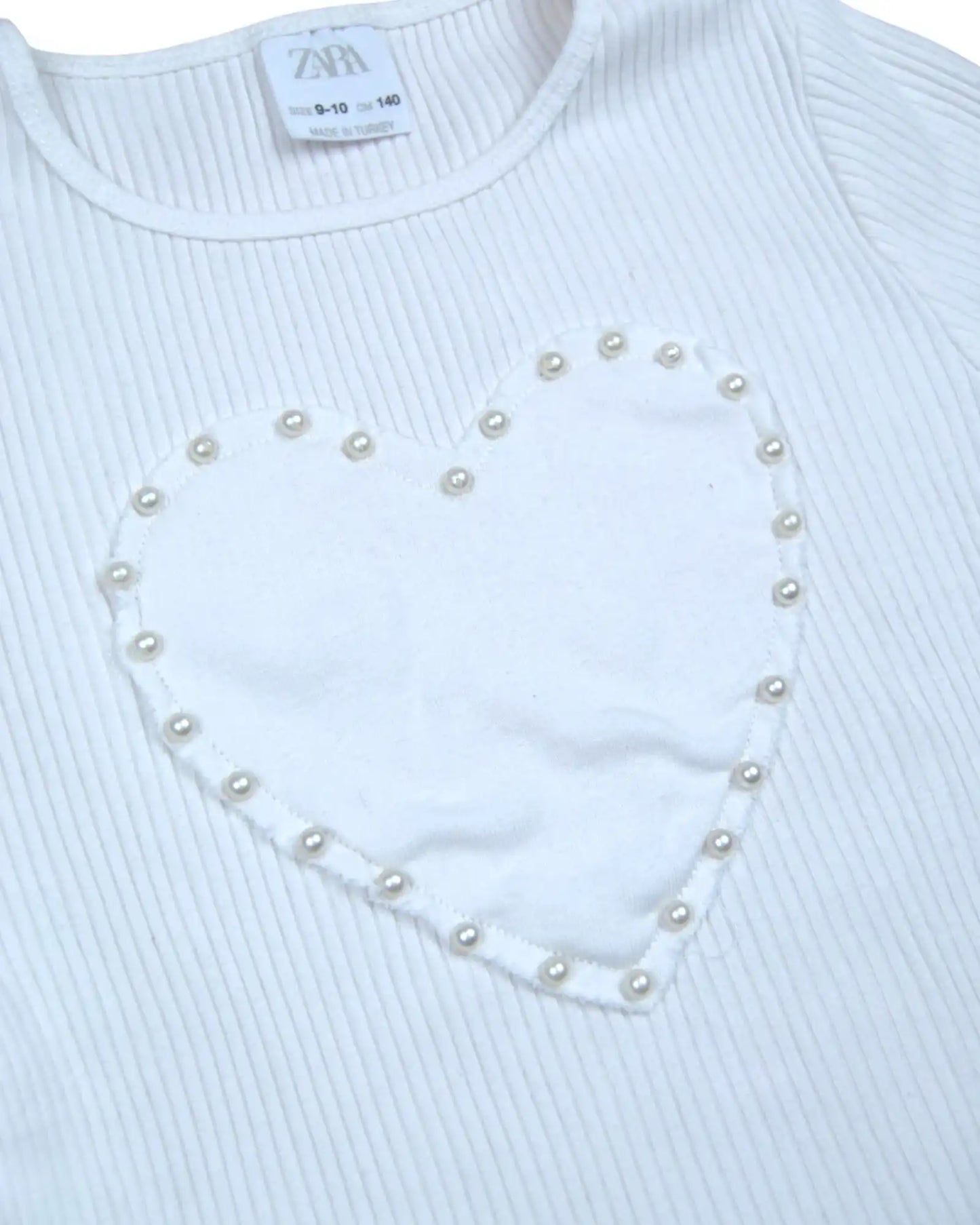 T-Shirt Branca ZARA - 9-10 Anos