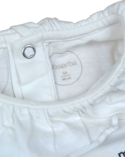 T-Shirt Branca Gola ABSORBA - 3 Anos