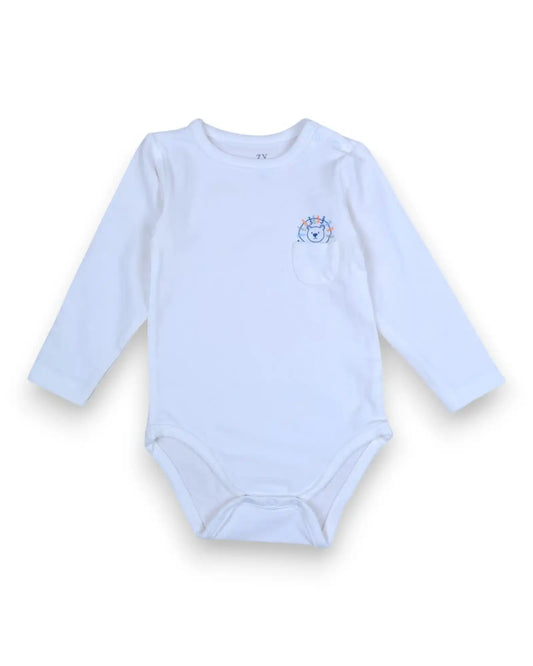 White ZIPPY Bodysuit - 6-9 Months