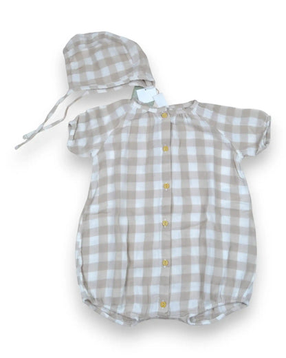 Conjunto Macacão e Touca H&M - 18-24 Meses