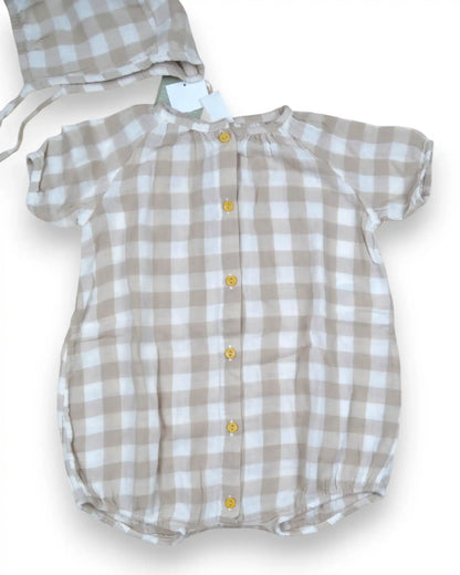 Conjunto Macacão e Touca H&M - 18-24 Meses