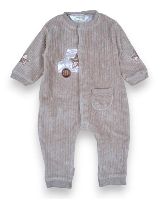 Corduroy Jumpsuit Beige 12 Months