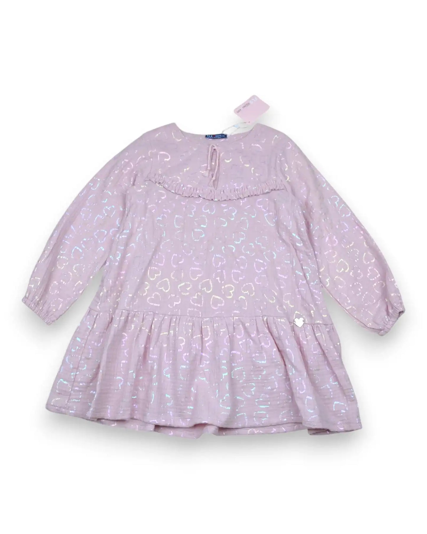 Vestido Rosa Brilho FLS GIRL - 6 Anos