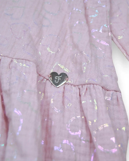 Vestido Rosa Brilho FLS GIRL - 6 Anos