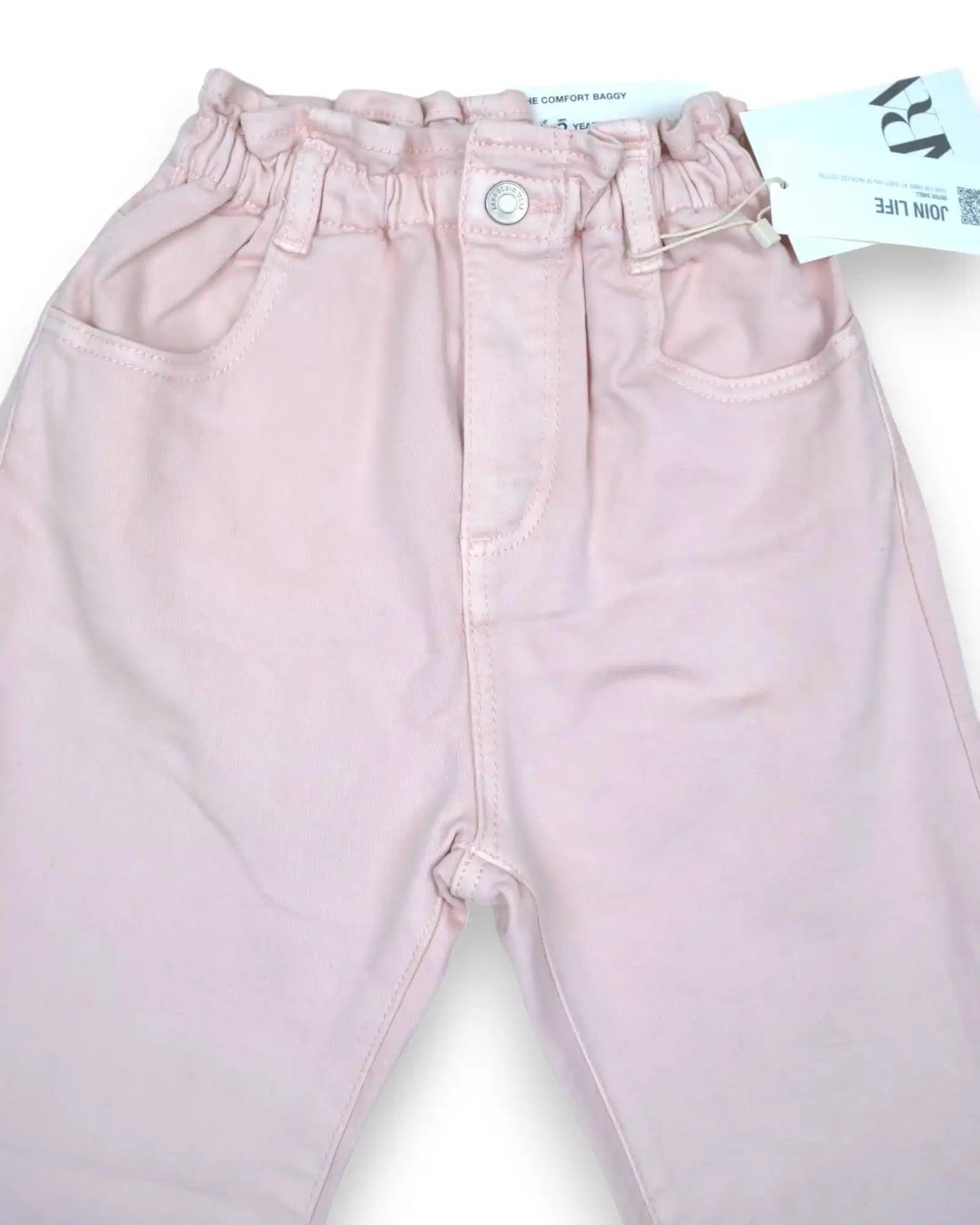 ZARA Pink Paperbag Trousers - 4-5 Years