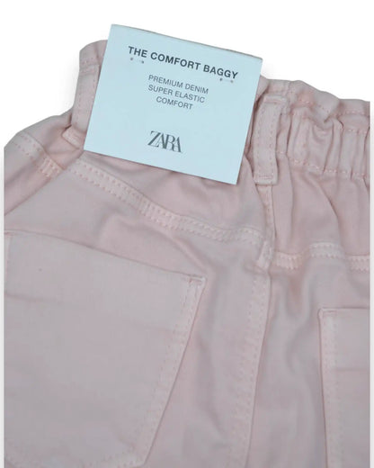 ZARA Pink Paperbag Trousers - 4-5 Years