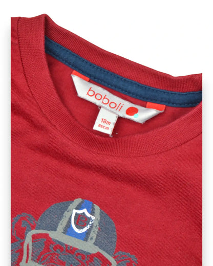 T-Shirt Vermelha BOBOLI - 18 Meses