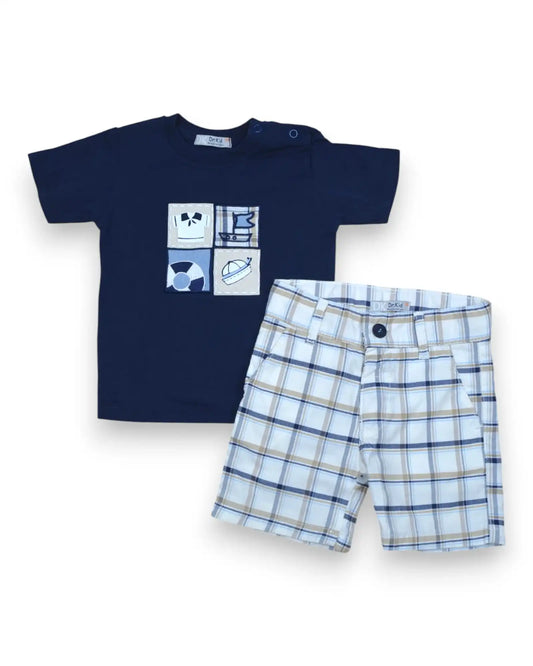 Conjunto Xadrez DR KID - 12 Meses