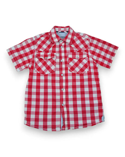 Camisa Xadrez Vermelha ZIPPY - 7-8 Anos