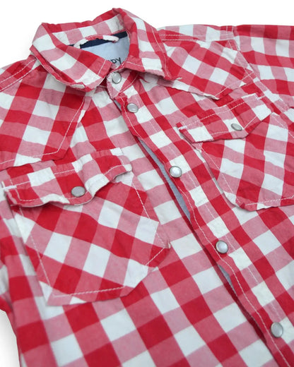 Camisa Xadrez Vermelha ZIPPY - 7-8 Anos
