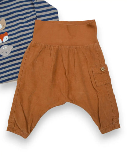 Conjunto T-Shirt e Calças NEXT & H&M - 3-6 Meses