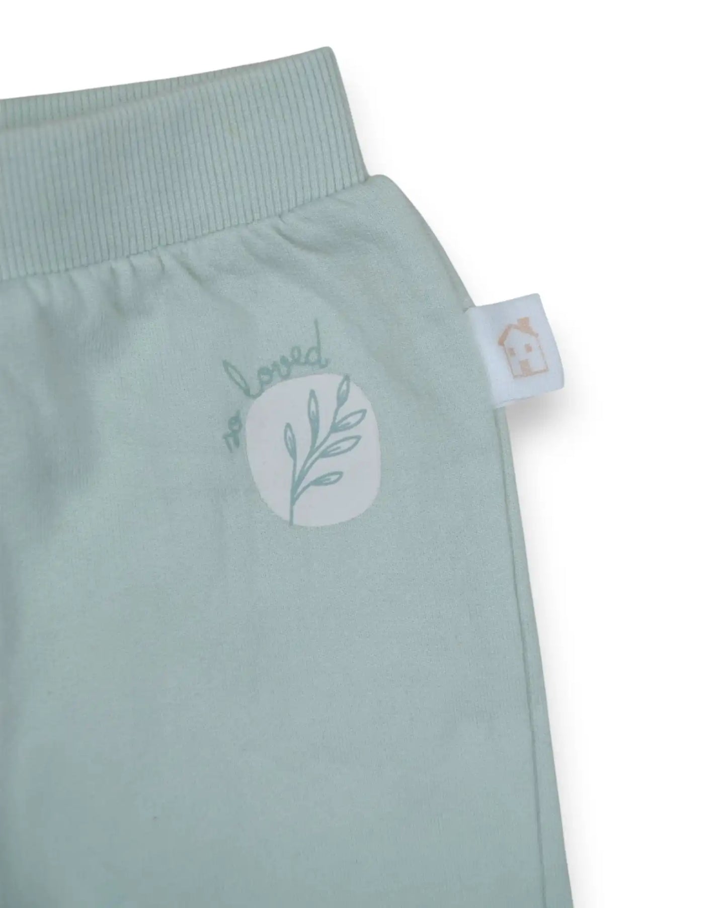Calças Verdes Felpa MO KIDS - 3-6 Meses