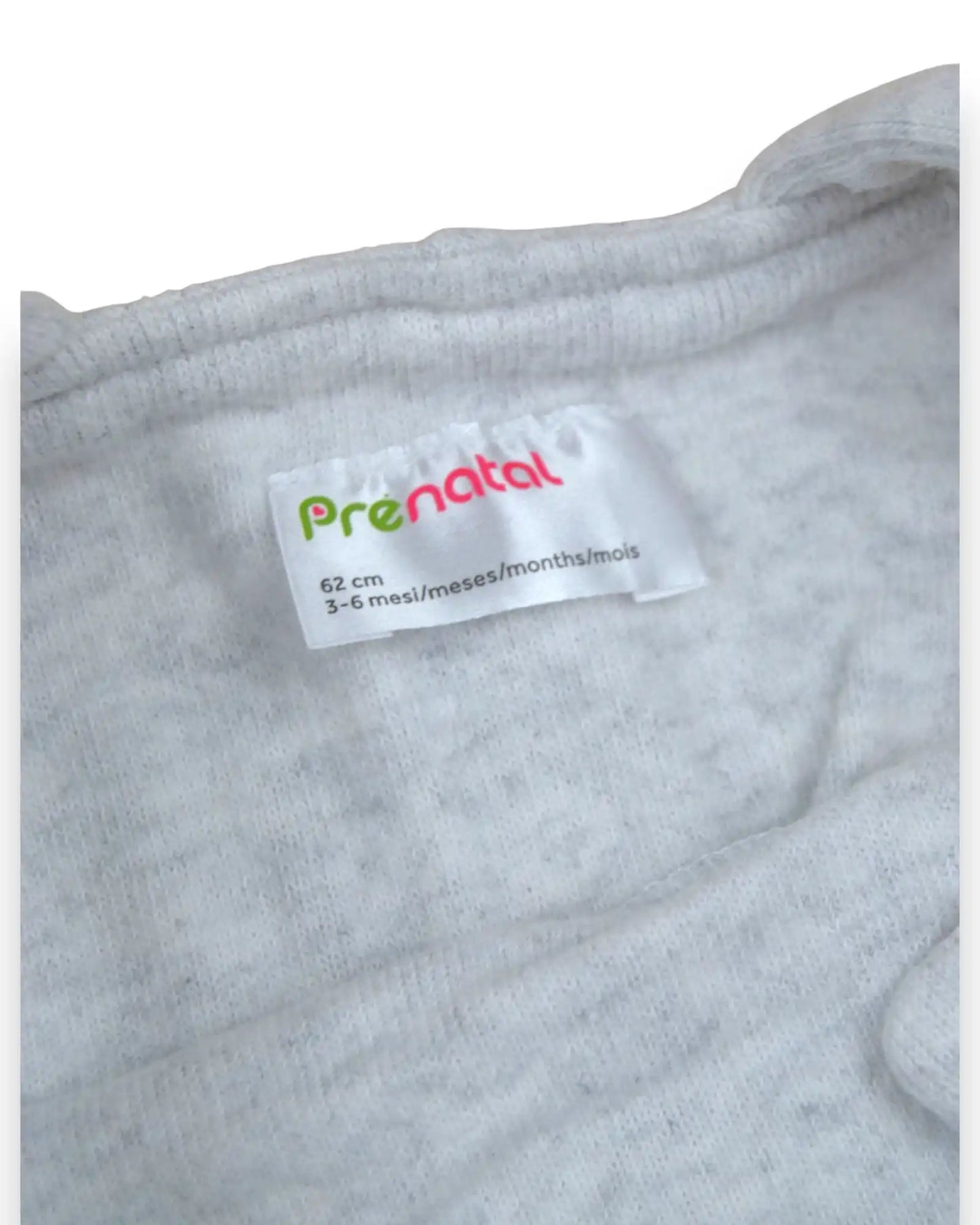 Jardineiras Cinza PRENATAL - 3-6 Meses