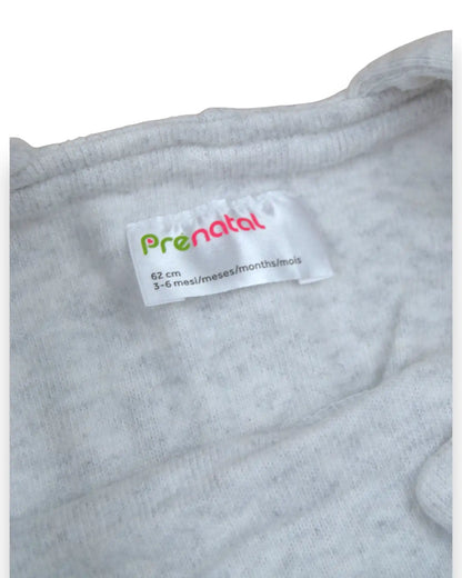 Jardineiras Cinza PRENATAL - 3-6 Meses