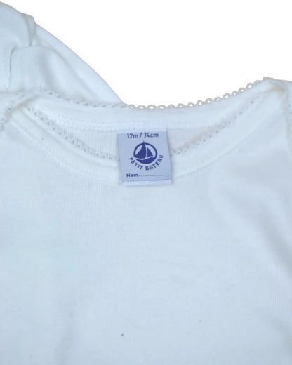 Pack 2 Bodies Brancos PETIT BATEAU - 12 Meses
