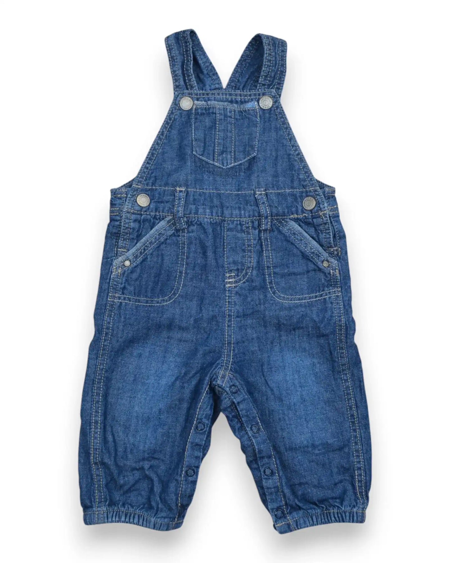 ZIPPY Denim Overalls - 3-6 Months