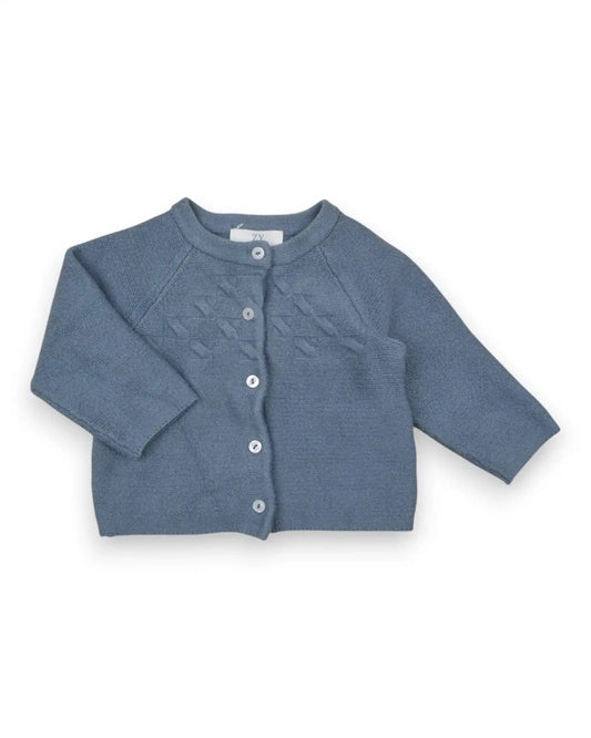 Casaco Malha Azul ZIPPY - 1-3 Meses
