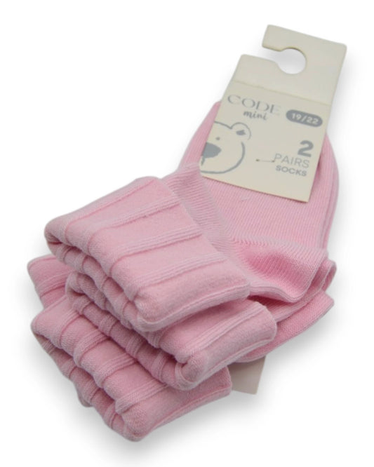 Pack 2 Meias Rosa CODE - Tam 19-22