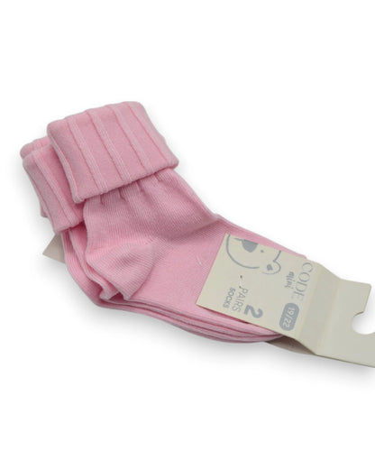 2-Pack Pink CODE Socks - Size 19-22