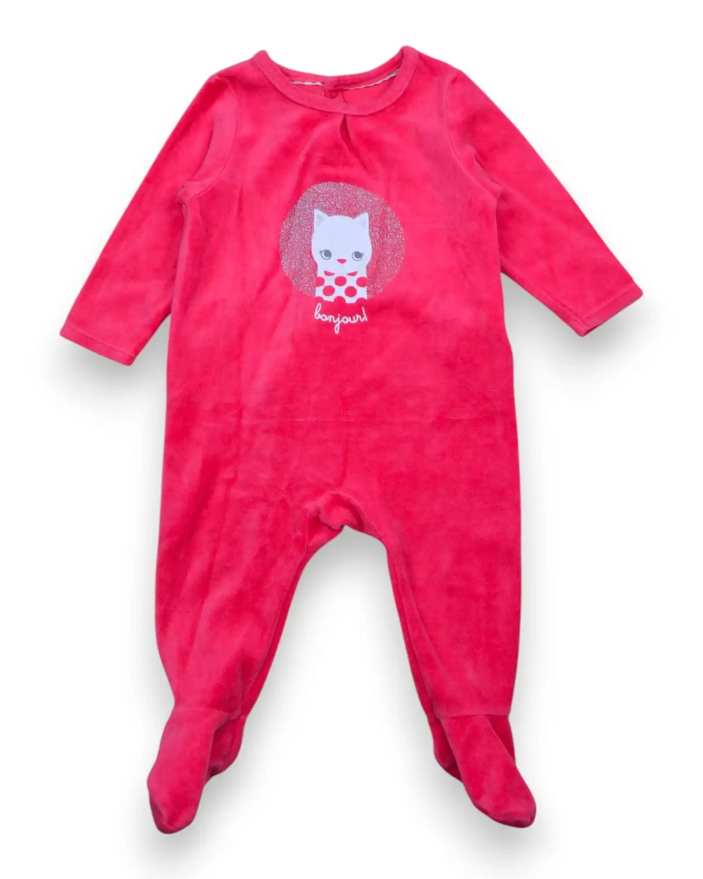 Pink Polar Fleece Sleepsuit OBAIBI - 6 Months