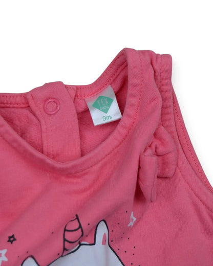 Vestido Rosa TEX - 9 Meses