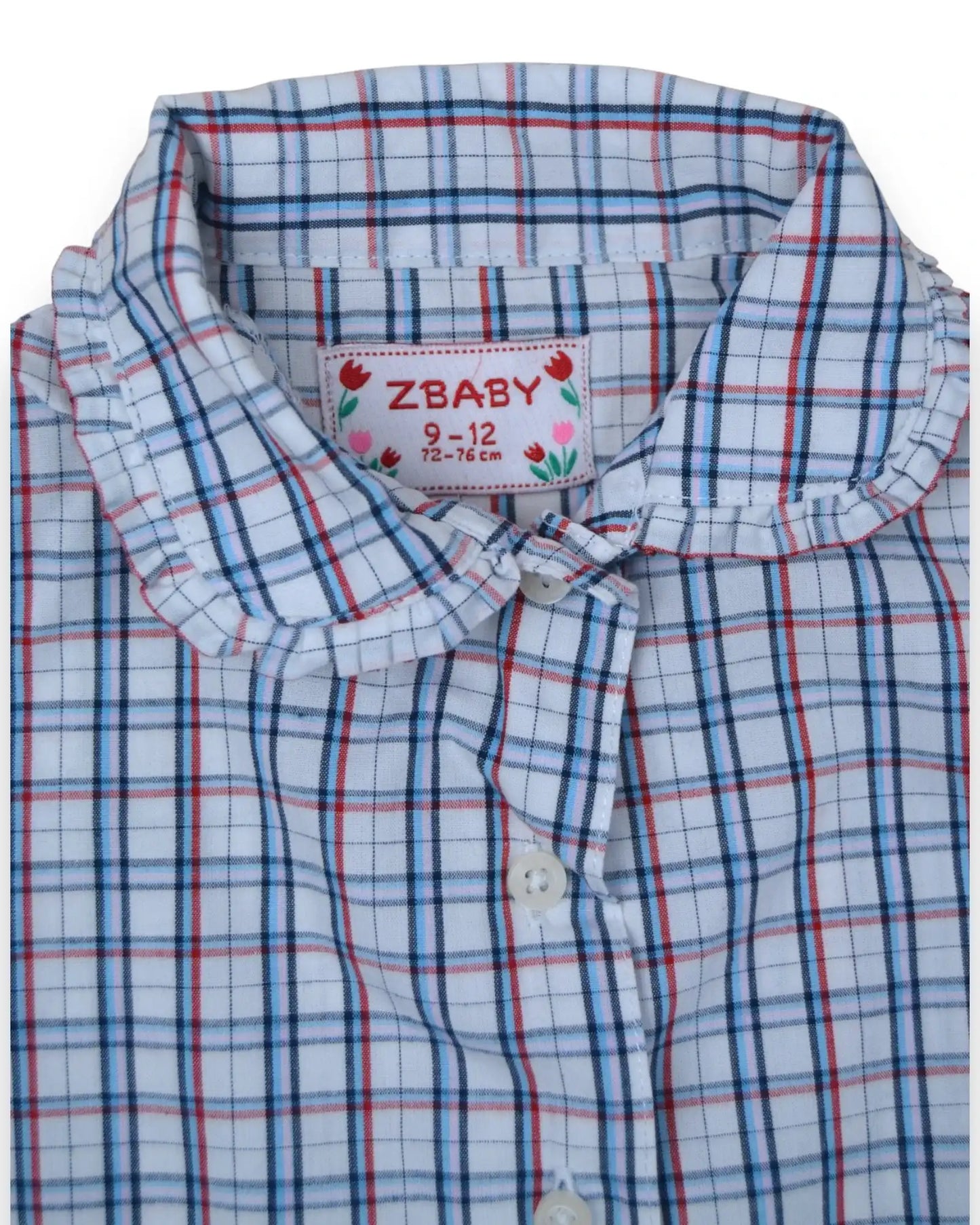 Blusa Xadrez ZIPPY - 9-12 Meses