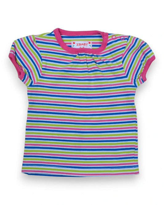 T-Shirt Riscas ZIPPY - 6-9 Meses
