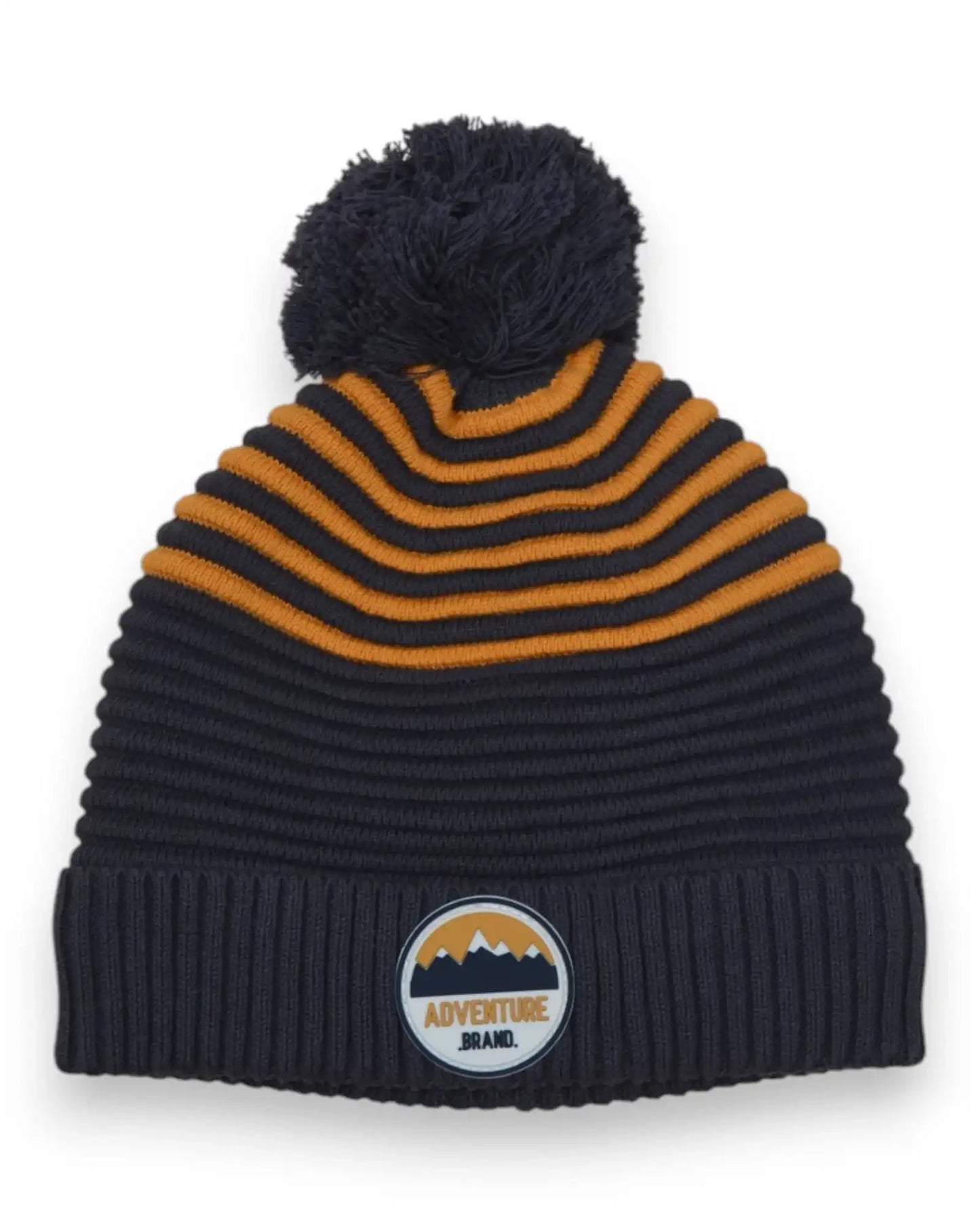 Gorro Riscas Pompom - 2-3 Anos