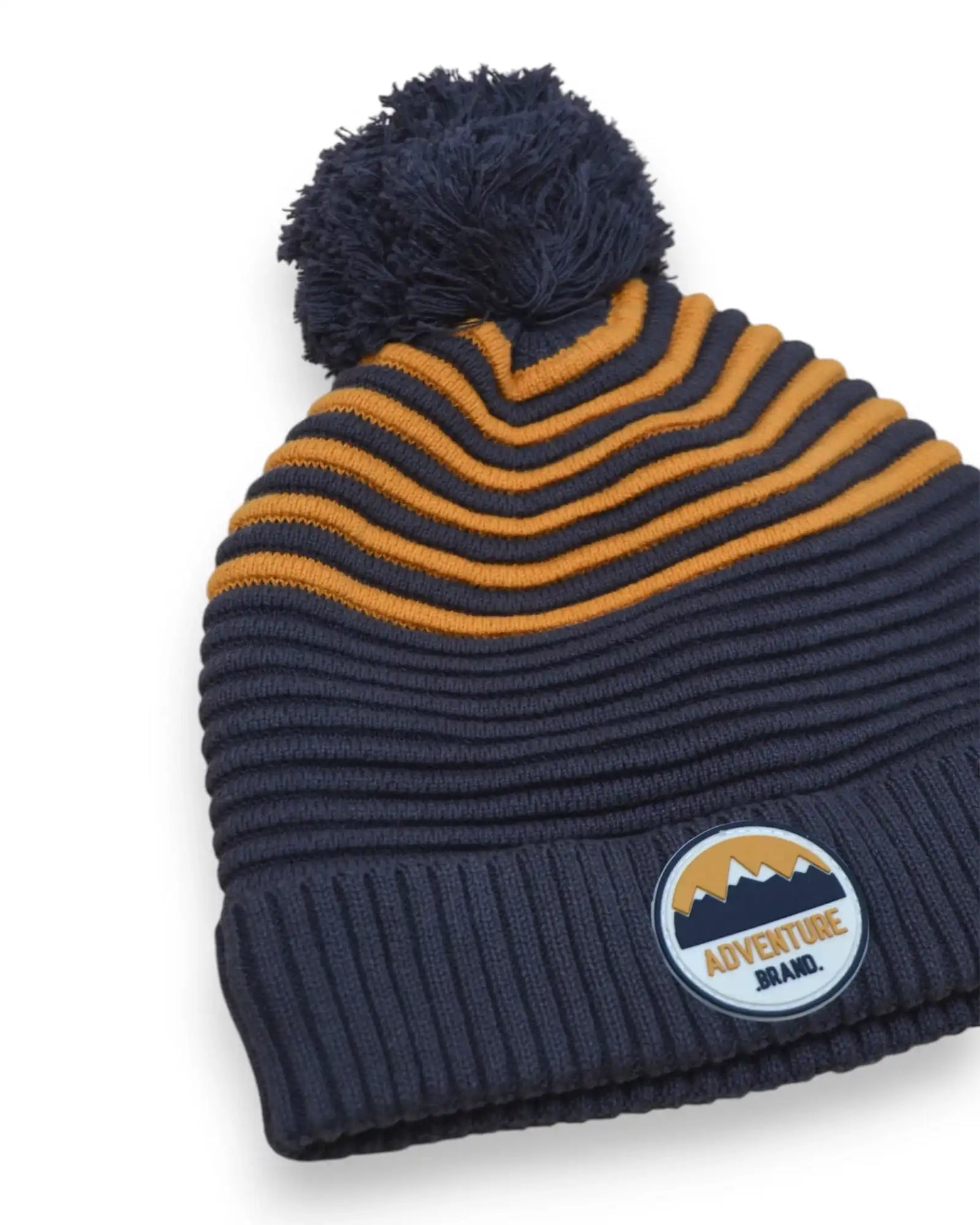 Gorro Riscas Pompom - 2-3 Anos