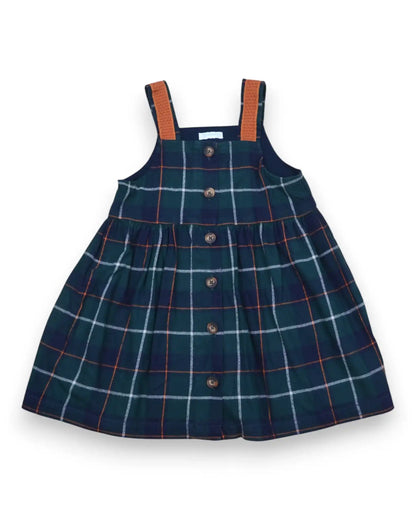 Plaid Dress ORANGE - 24 Months