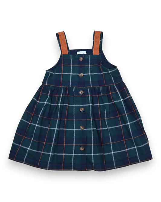 Plaid Dress ORANGE - 24 Months