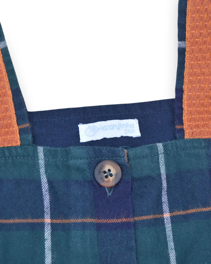 Plaid Dress ORANGE - 24 Months
