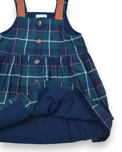 Plaid Dress ORANGE - 24 Months