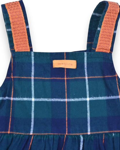 Plaid Dress ORANGE - 24 Months
