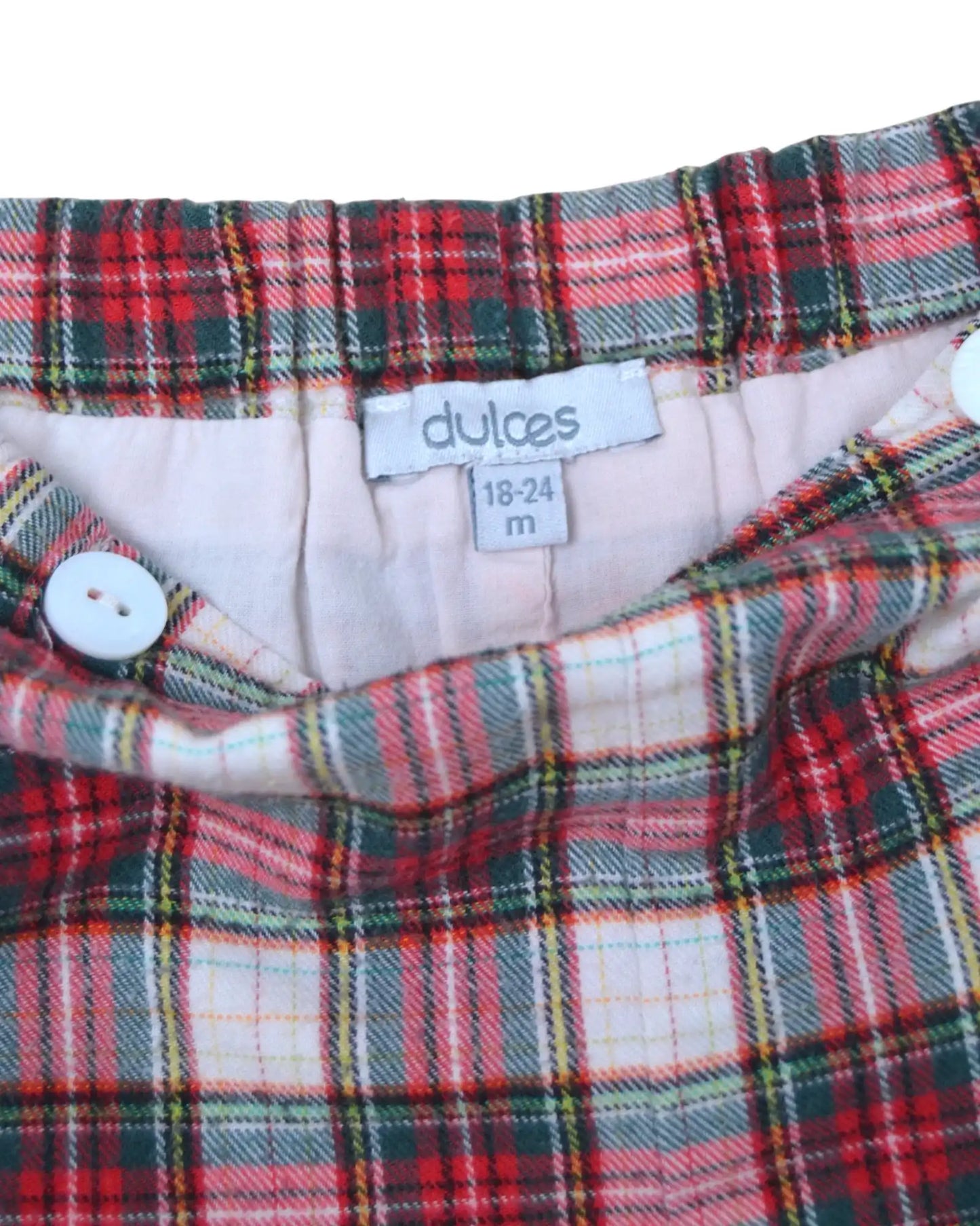DULCES Plaid Shorts - 18-24 Months