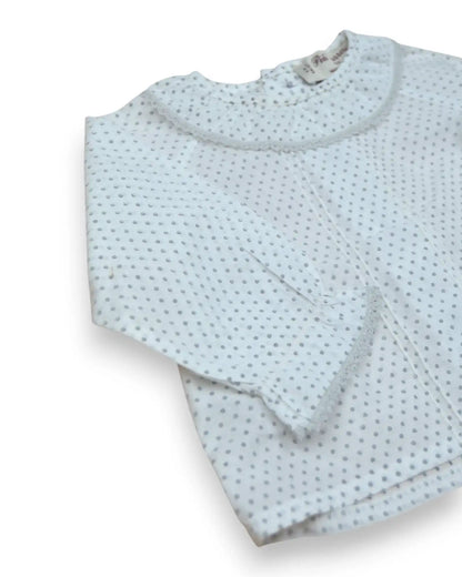 PILILI CARRERA Polka Dot Blouse - 1 Month