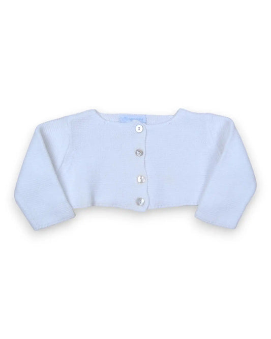 LARANJINHA White Knit Cardigan - 3 Months