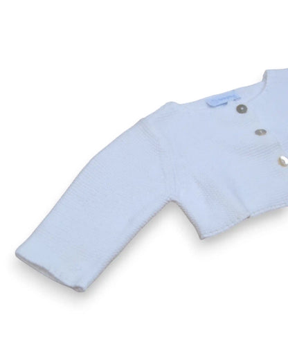 LARANJINHA White Knit Cardigan - 3 Months