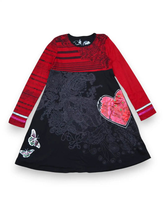 Vestido Preto DESIGUAL - 5-6 Anos