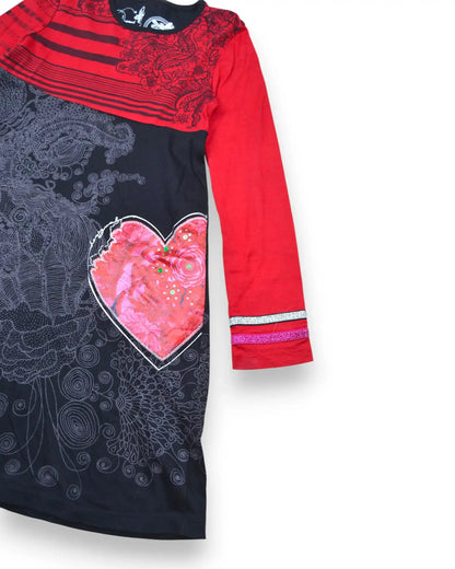 Vestido Preto DESIGUAL - 5-6 Anos