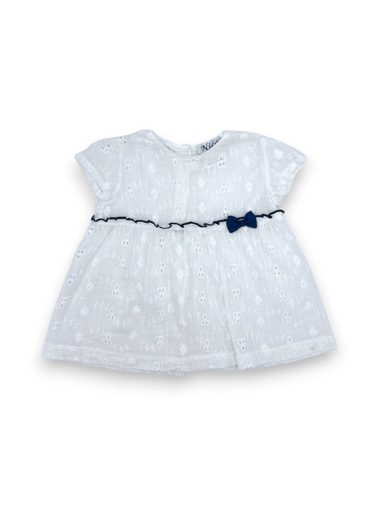 Blusa Branca Bordada 12 Meses