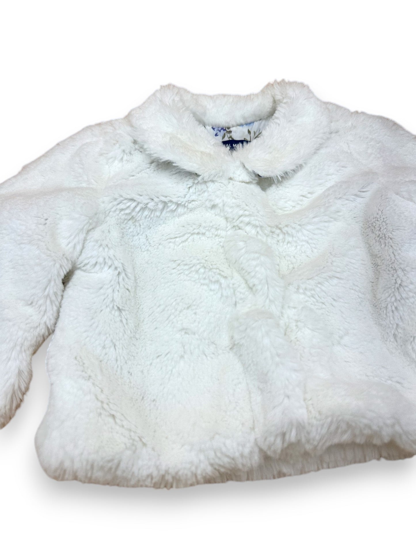 White Fur Coat 6-9 Months