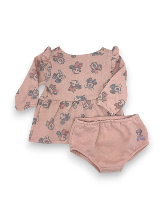 Conjunto Vestido e Fofo Minnie 0-3 Meses