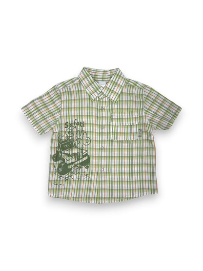 Camisa Mangas Curtas Safari 3-6 Meses